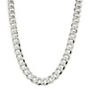 Black Bow Jewelry Men's 13.5mm Sterling Silver Solid Flat Curb Chain Necklace - 3 of 4