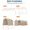 Portable Outdoor Storage Shed with 2 Roll-Up Doors, 240G Waterproof PE Tarp, UV-Resistant for Motorcycle/Tools - 4 of 4