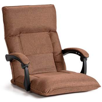 Costway 14-Position Floor Chair Lazy Sofa w/Adjustable Back Headrest Waist