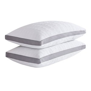 Itopfox Cooling Queen Pillows Set of 2, Shredded Memory Foam Bed Pillows for Sleeping, Adjustable with Washable Cover for Back & Side Sleepers - 1 of 4