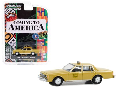 1981 Chevrolet Impala Taxi Yellow "Coming to America" (1988) Movie "Hollywood Series" 1/64 Diecast Model Car by Greenlight