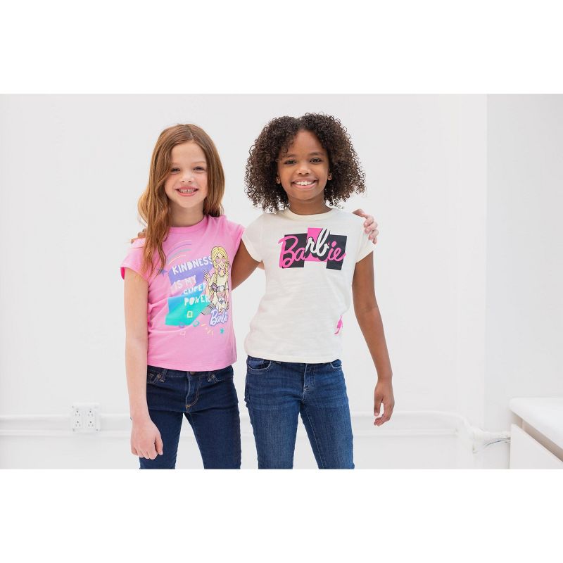 Barbie Girls 2 Pack T-Shirts Toddler, 4 of 8