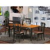 Dining Room Set 7 Piece - Kitchen Table with 6 Chairs - Solid Wood Dinette Set - 2 of 4