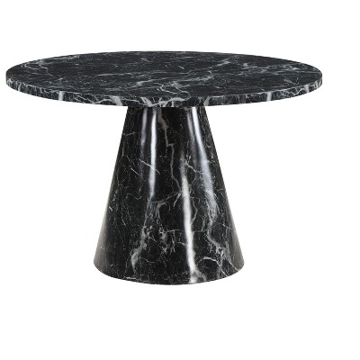 Sapphtopaz Round Dining Table Kitchen Table Wooden Dining Table for 4 with Sturdy Pedestal