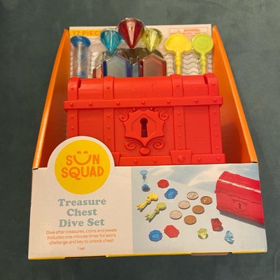 Treasure Chest with Key Dive Toys 17pc - Sun Squad™ : Target