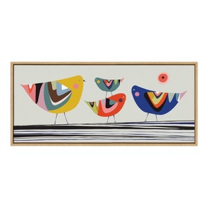 Kate and Laurel Sylvie Family Tree 4 Birds Framed Canvas by Rachel Lee of My Dream Wall - 1 of 4