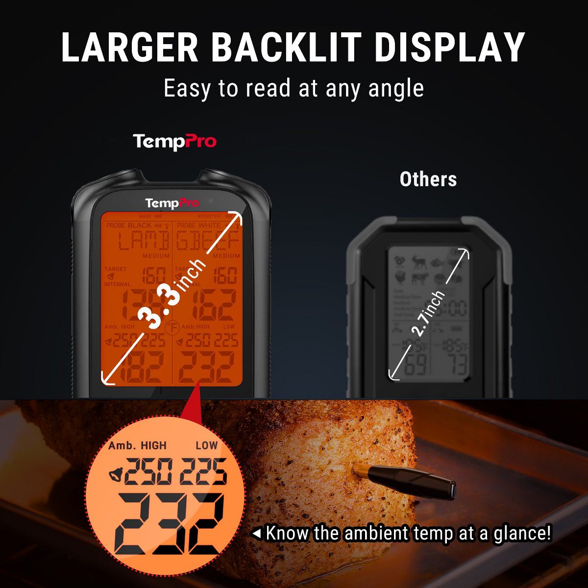 TempPro TempSpike XR 2000FT Wireless Meat Thermometer Digital with 2 Upgraded Ultra-Thin Probe (Formerly ThermoPro) - thumbnail 9
