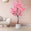 6FT Large Artificial Tree with Pink Flowers in Potted Large Artificial Plant in Potted Artificial Tree for Wedding Home Office - 2 of 4