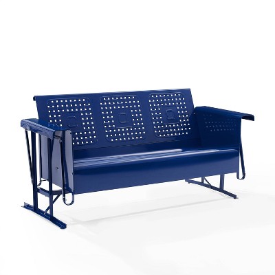 Bates Outdoor Metal Sofa Glider - Navy - Crosley