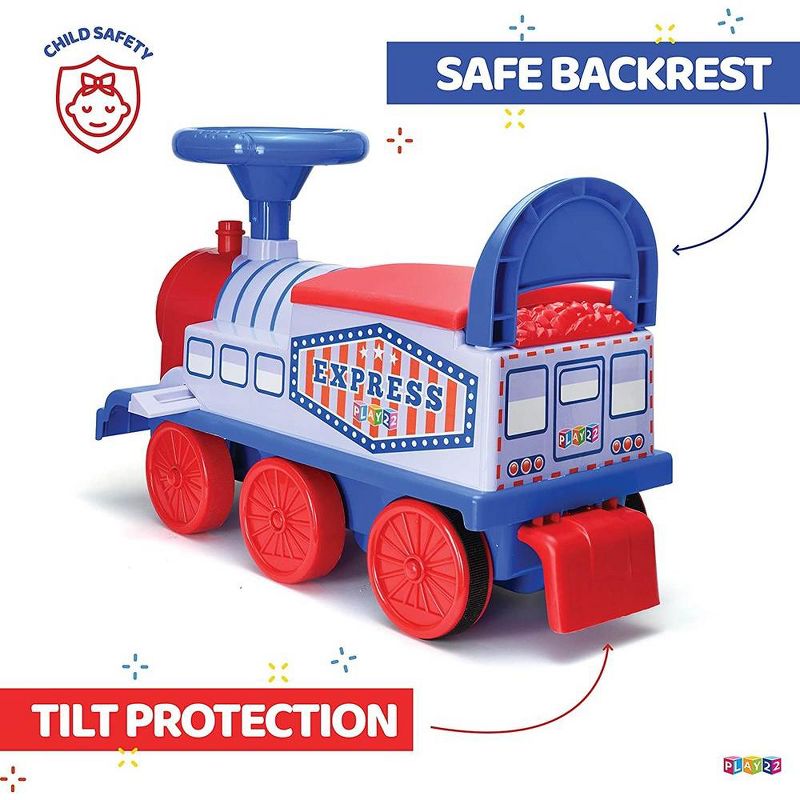 Ride On Toy Train with Tracks - Electric Features Fun Flashing Lights and Music, Storage Seat, 16 Tracks - Playable Without Tracks – Play22Usa, 5 of 9
