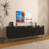 Kumasinova Stylish Fluted TV Stand with Storage Cabinets&Metal Legs for TV up to 80",Modern Entertainment Center Media Console for Living Room - 2 of 4