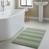 Knightsbridge Stylish And Comfortable All Season Traditional Wide Cut Design Cotton Bath Rug 20" X 30" Sage - 2 of 4