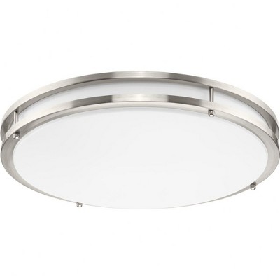18" Brushed Nickel LED Flush Mount Light