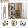 UNISOAR Sleek Design Shoe Cubby Console, Modern Shoe Cabinet with Curved Base - 3 of 4