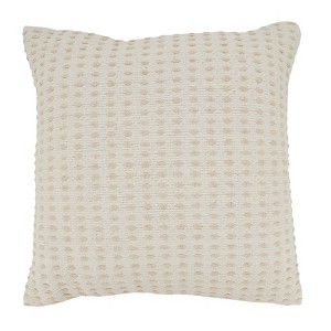 20"x20" Oversize Woven Wonder Dashed Square Throw Pillow Cover - Saro Lifestyle - 1 of 3