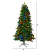 Nearly Natural 6.5-ft Montana Mountain Fir Artificial Christmas Tree with 450 Multi Color LED Lights and Instant Connect Technology - 2 of 4