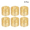 Unique Bargains Holiday Party Alloy Decorative Reusable Wear-Resistant Hollow Napkin Ring 6 Pcs - 3 of 4