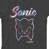 Sonic the Hedgehog Tie Dye Character Outline Youth Girl Black Short Sleeve Tee - 2 of 3