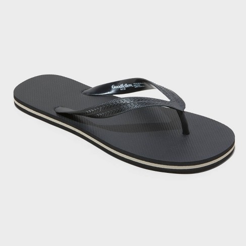 Men s Brent Flip Flop Sandals Goodfellow Co Black L Target