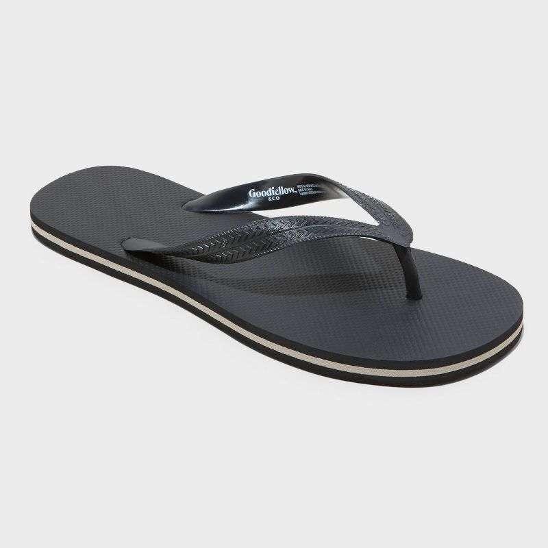 Men's Brent Flip Flop Sandals - Goodfellow & Co™ Black, 1 of 6