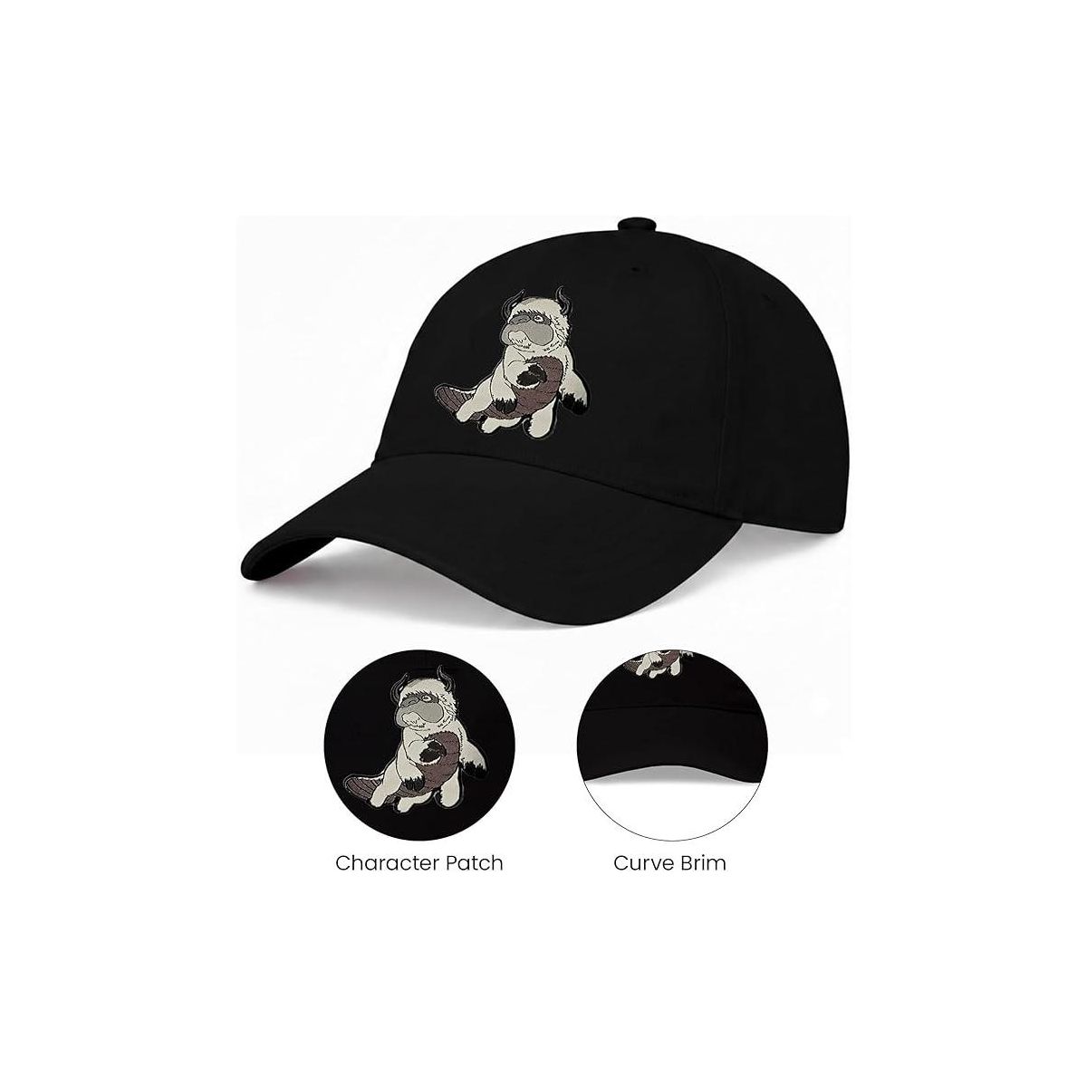 Officially Licensed Baseball Caps for Kids - Avatar Logo and Appa Baseball Cap One Size - thumbnail 3