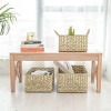 WeThinkStorage Set of 3 Crisscross Design Seagrass Storage Basket Natural - 3 of 4