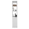 ORRD White Linen Cabinet with 2 Open Shelves & 1 Concealed Storage, Bathroom Storage Organizer for Towels and Toiletries, Space-Saving Design - 3 of 4