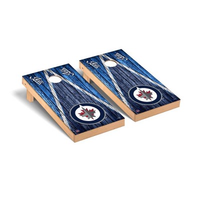 NHL Winnipeg Jets Premium Cornhole Board Weathered Triangle Version