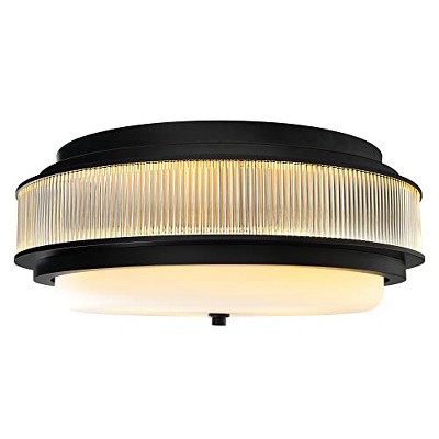 CWI Lighting Valdivia 4 Light Black Flush Mount