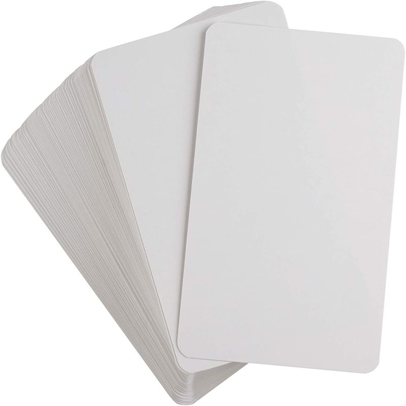 Juvale 200 Sheets Blank Index Cards 3x5, Shiny Flash Cards, Unruled Bulk Notecards for Studying Note, 1 of 3