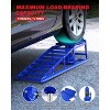 2PCS 5t Hydraulic Car Ramps, 11060Lbs Heavy Duty Vehicle Ramps Adjustable 9.3-14 Inch Height, Portable Car Lift Ramp - 3 of 4