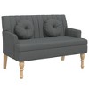 vidaXL Bench with Cushions Dark Gray 44.5 in.x25.4 in.x29.7 in. Fabric - 2 of 4