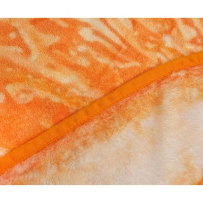 Orange Slice Round Fleece Throw Blanket with Cotton Lining