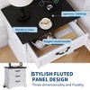 Farmhouse Nightstand with Charging Station, End Table with USB Ports & Outlets, BedSide Table with 3 Drawers for Living Room Bedroom - 3 of 4