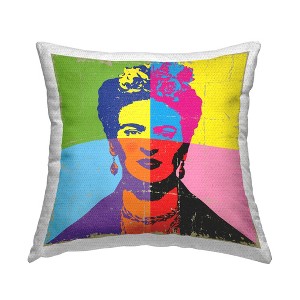 Stupell Industries Pop Style Frida Kahlo Outdoor Decorative Throw Pillow, 18 x 18 - 1 of 3