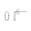 Haus of Brilliance 925 Sterling Silver 1/10 Diamond Diamond Paperclip Stud Earrings - 3 of 4