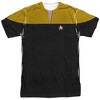 Men's Star Trek Voyager Engineering Uniform (Front Back Print) Short Sleeve Costume T-Shirt - 2 of 4