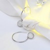 Drop Hook Earrings for Women Sterling Silver Cubic Zirconia Charm Ginger Lyne Collection - 2 of 4