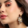 SOHI Women's Lemon Yellow Crystal Drop Earrings - 3 of 4
