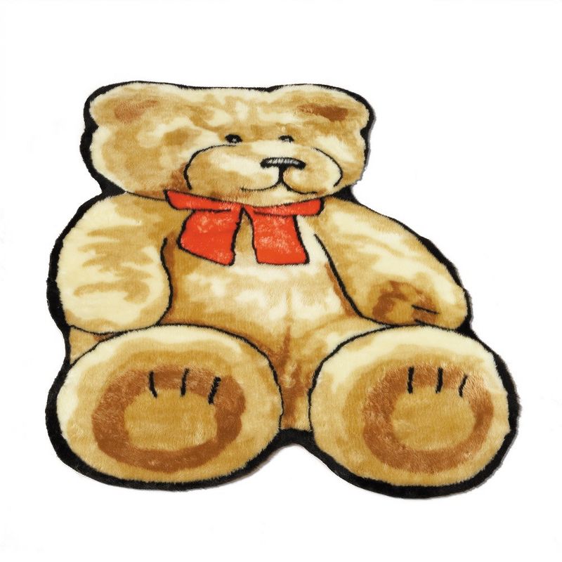 Walk on Me Faux Fur Super Soft Kids Teddy Bear Rug Tufted With Non-slip Backing Area Rug, 1 of 5