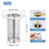 Unique Bargains Stainless Steel Bathroom Kitchen Hair Floor Drain Strainer - 2 of 3