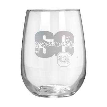NCAA South Carolina Gamecocks The Vino Stemless 17oz Wine Glass - Clear
