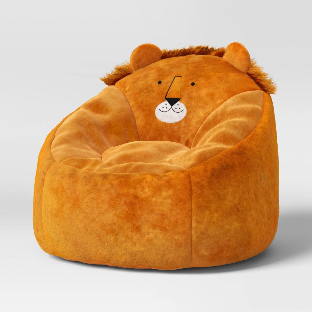 Photos - Bean Bag Kids' Lion  Brown - Pillowfort™