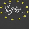 Rerun Island Women's I Miss My Ex Short Sleeve Graphic Cotton Cropped Loose T-shirt - Caviar 3X - 2 of 4