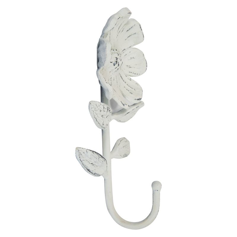 Rustic Antique White Decorative Metal Wall Hook - Foreside Home & Garden, 2 of 8