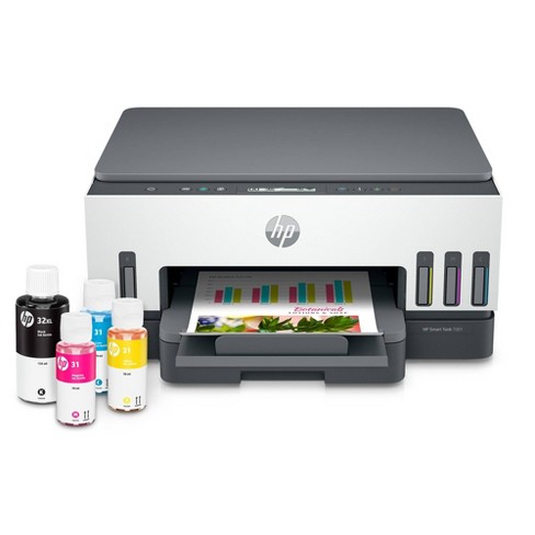 Hp Smart Tank 7001 Wireless All-in-one Color Refillable Supertank Printer, Scanner, Copier - White & Slate (28b49a)