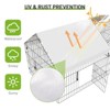 Metal Chicken Coop with Waterproof Cover, Chicken Run Pen for Yard, Outdoor Portable Hen House, Large Animal Cage with Doors for Duck Rabbit Hen - 3 of 4