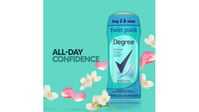 Degree Shower Clean 48-Hour Antiperspirant &#38; Deodorant - 2.6oz/2ct, 2 of 11, play video