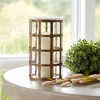 Wavy Glass Candle Holder with Distressed Metal Frame 12.25"H - 3 of 4