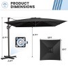 Crestlive Products 10FT UV30+ Patio Umbrella  Square with 360°Rotation 6 Heights Adjustable Aluminum Pole Offset Cantilever Outdoor Umbrella - 3 of 4